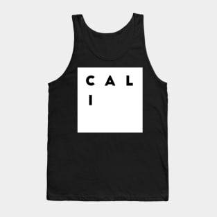 Cali | White square letters Tank Top